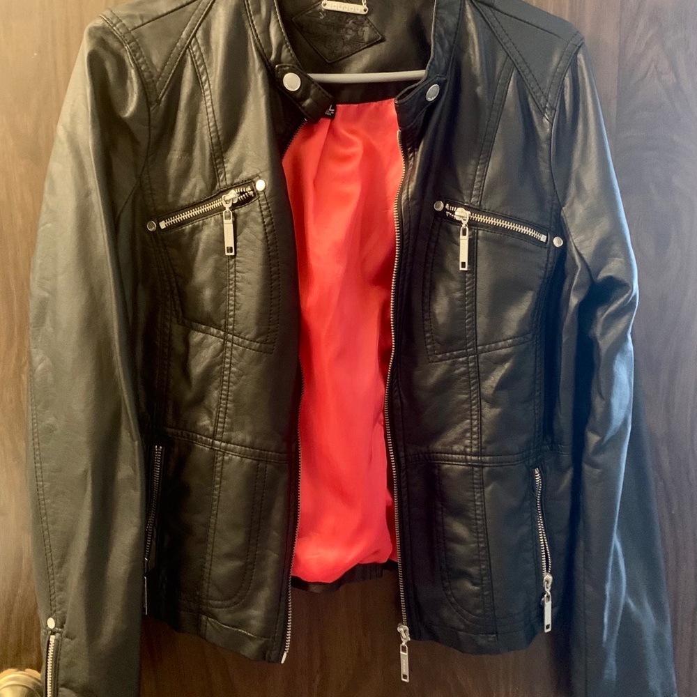 Faux Leather Biker Jacket